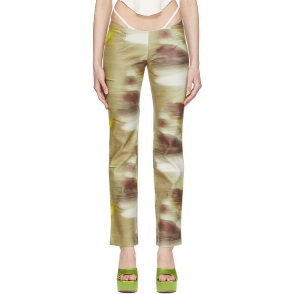 Miaou SSENSE MULTICOLOR REX TROUSER MOTION Low-Rise Flare Pants size XS NWT $255 - Picture 3 of 8